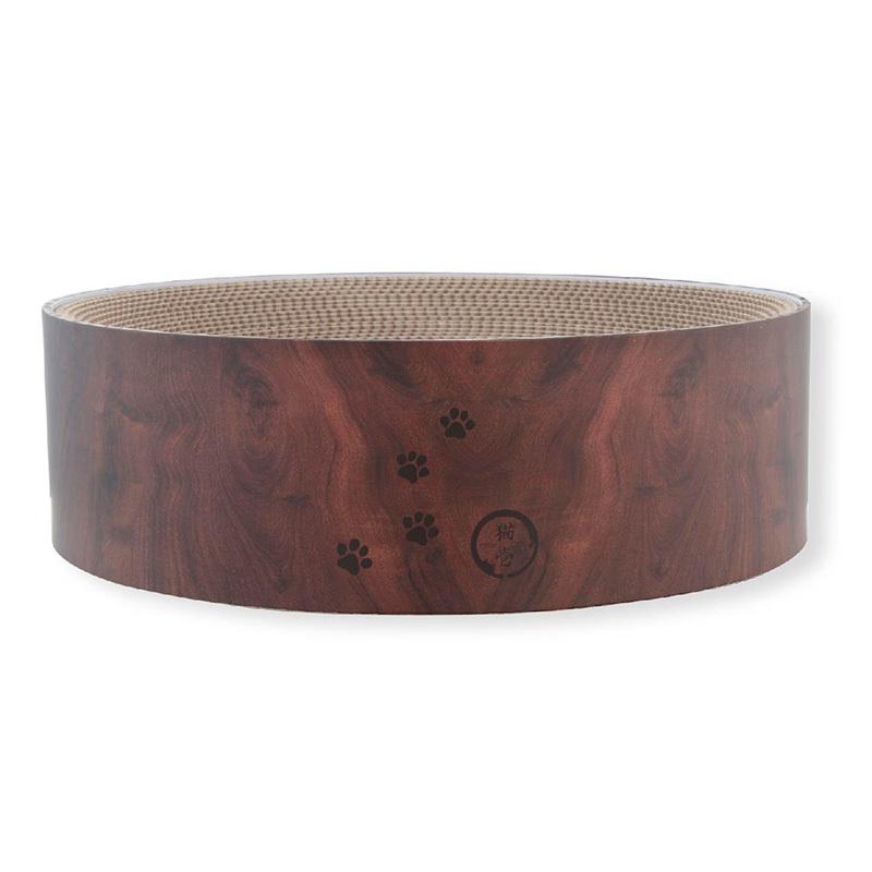 猫壱 バリバリボウル 猫柄 ダークブラウン ベッド 爪とぎ つめとぎ リラックス |  | 02