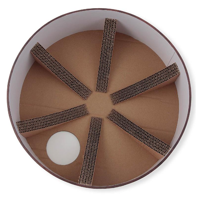 猫壱 バリバリボウル 猫柄 ダークブラウン ベッド 爪とぎ つめとぎ リラックス |  | 04