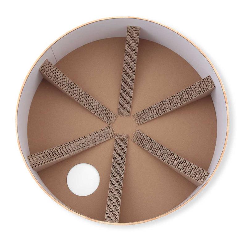 猫壱 バリバリボウル 猫柄 ライトブラウン Lサイズ ベッド 爪とぎ つめとぎ リラックス |  | 04