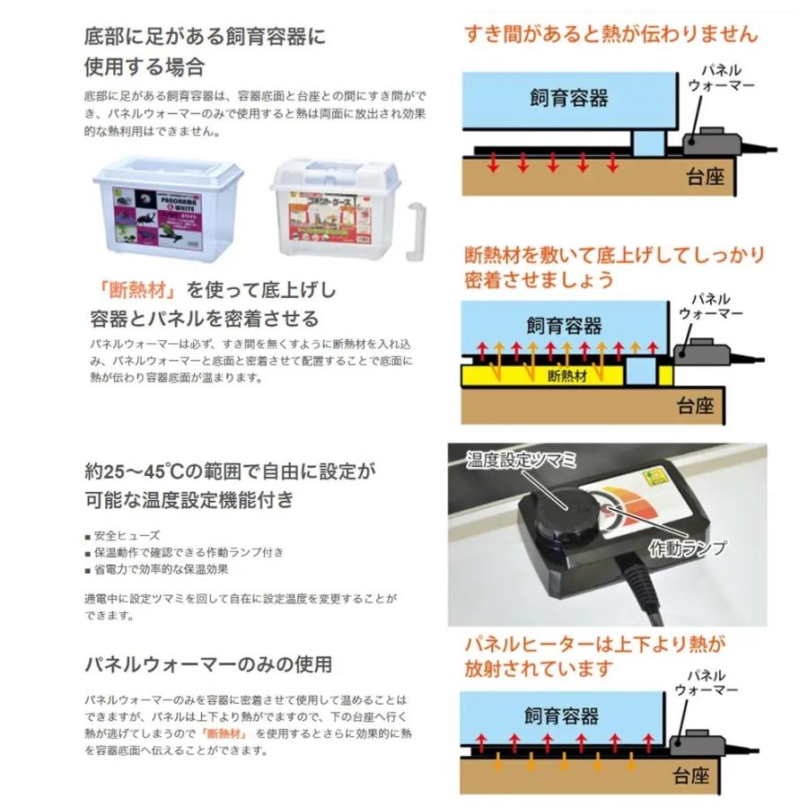 三晃商会　パネルウォーマー　8W　ヒーター　爬虫類　小動物用　パネルヒーター　日本製　温度設定機能付き　保温 |  | 04
