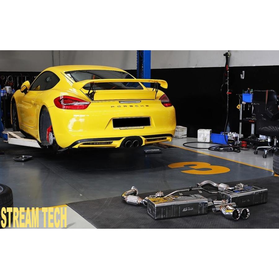 iPE イノテック PORSCHE 981 ボクスター ケイマン用 可変バルブ付き マフラー フルシステム ステンレス製 テールエンド ポルシェ Boxster Cayman |  | 03