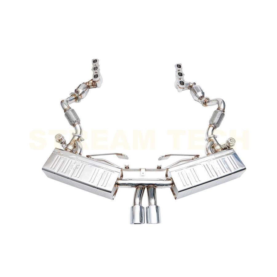 iPE イノテック PORSCHE 981 ボクスター ケイマン用 可変バルブ付き マフラー フルシステム ステンレス製 テールエンド ポルシェ Boxster Cayman |  | 09