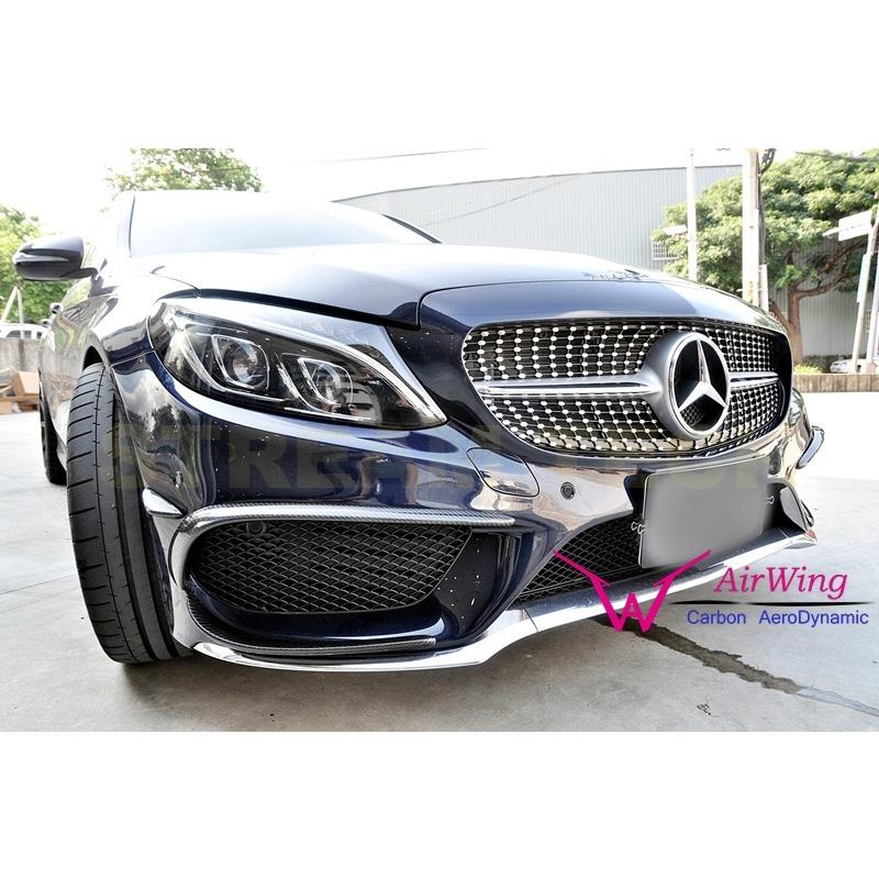 BENZ メルセデス ベンツ W205 S205 Cクラス AMGスポーツ用 エディション1タイプ カーボン フロントカナード 6点セット バンパーカナード ガーニッシュ ED1 | 