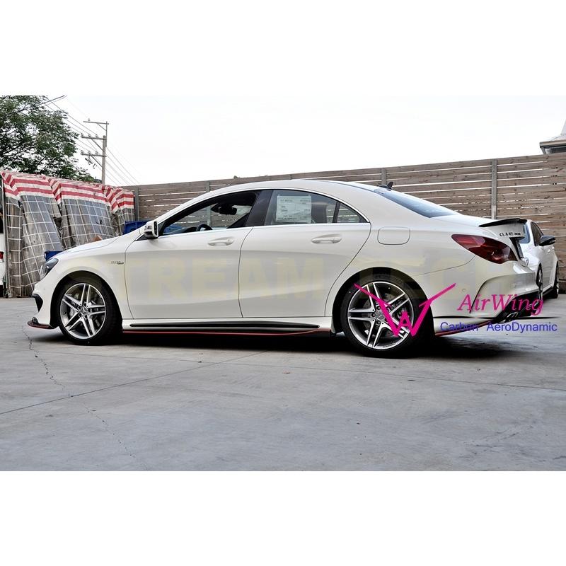 BENZ メルセデス ベンツ W117 C117 X117 CLA用 REVOスタイル カーボン サイドスカート サイドステップ サイドスポイラー サイドシル 綾織 CLA250 CLA45 AMG | 