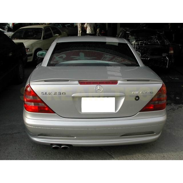 BENZ メルセデス ベンツ R170 SLK用 AMGタイプ トランクスポイラー PU製 リアスポイラー チンスポイラー リアウイング 未塗装 ダブルホール タイプ2 人気商品 | 