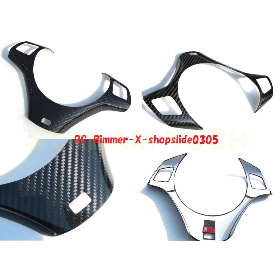 BMW E90 E91 E92 E93 3シリーズ Mスポーツ M3用 カーボン ステアリングカバー 艶あり ハンドルカバー カーボンパネル クリアコート Mスポ 装着簡単 人気商品 | 