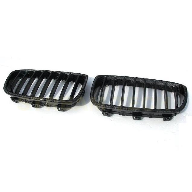 BMW F20 1シリーズ 前期用 スポーツタイプ リアルカーボン キドニーグリル フロントグリル センターグリル ラジエターグリル 綾織 ハッチバック 人気商品 |  | 02