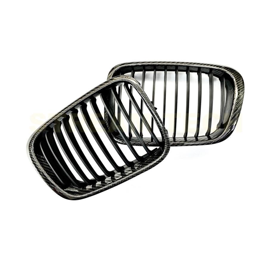 BMW E46 3シリーズ 前期 セダン ワゴン用 リアルカーボン キドニーグリル センターグリル フロントグリル ラジエターグリル バンパーグリル 人気商品 |  | 02