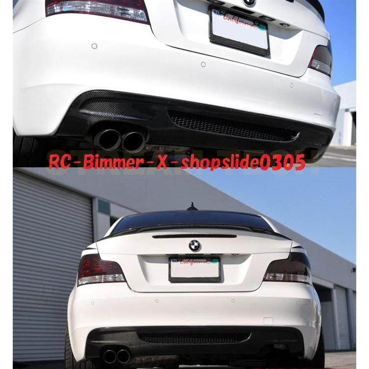 BMW E82 1シリーズ クーペ Mスポーツ用 メッシュネット付き カーボン リアディフューザー 左2本出し リアアンダースポイラー リアリップ 綾織カーボン 人気商品 |  | 01