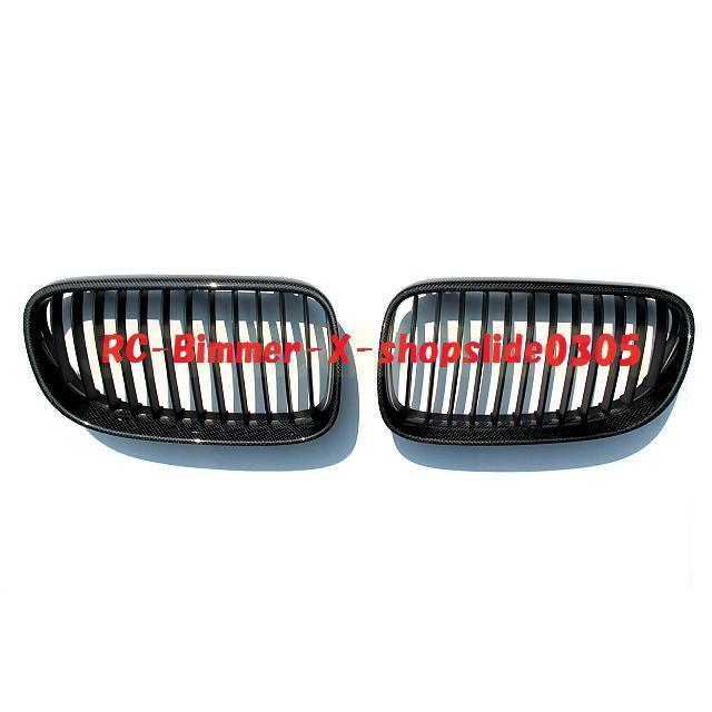 BMW E92 E93 3シリーズ 後期 LCI用 リアルカーボン キドニーグリル フロントグリル センターグリル ラジエターグリル バンパーグリル 人気商品 |  | 02