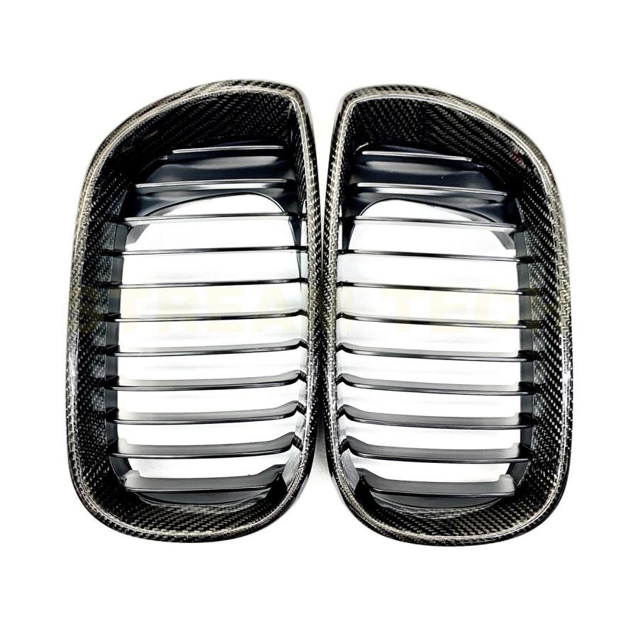 BMW E46 3シリーズ 後期 LCI セダン ワゴン用 リアルカーボン キドニーグリル センターグリル フロントグリル ラジエターグリル バンパーグリル 人気商品 |  | 06