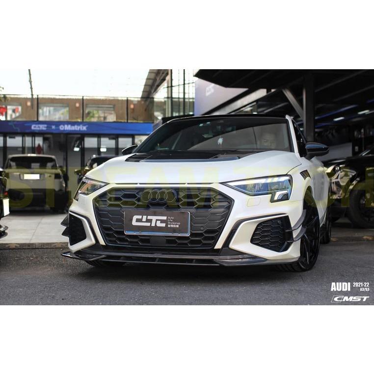 AUDI アウディ 8Y A3 S3 RS3用 カーボン フロントスポイラー 4種類有 綾織カーボン フォージドカーボン リップスポイラー フロントリップ アンダーリップ CMST | 