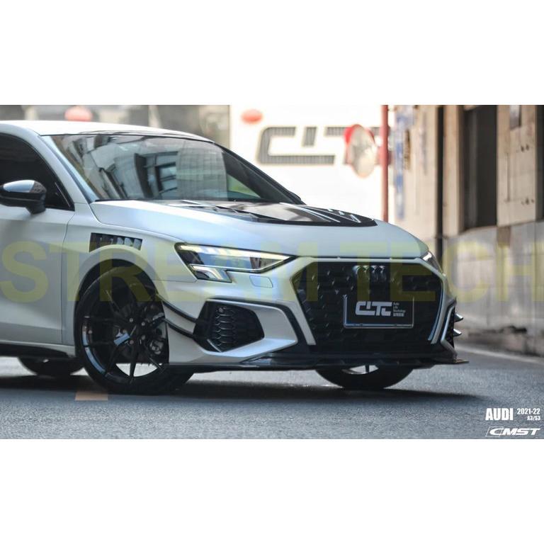 AUDI アウディ 8Y A3 S3 RS3用 カーボン フロントスポイラー 4種類有 綾織カーボン フォージドカーボン リップスポイラー フロントリップ アンダーリップ CMST |  | 01