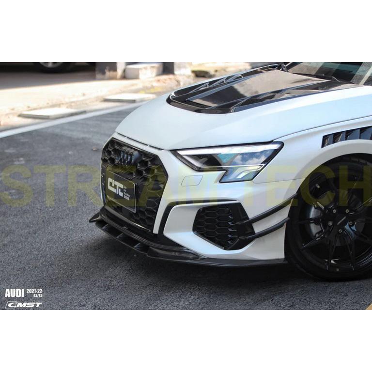 AUDI アウディ 8Y A3 S3 RS3用 カーボン フロントスポイラー 4種類有 綾織カーボン フォージドカーボン リップスポイラー フロントリップ アンダーリップ CMST |  | 03