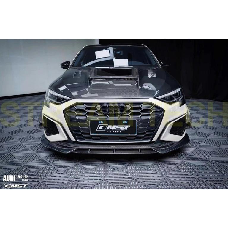 AUDI アウディ 8Y A3 S3 RS3用 カーボン フロントスポイラー 4種類有 綾織カーボン フォージドカーボン リップスポイラー フロントリップ アンダーリップ CMST |  | 06