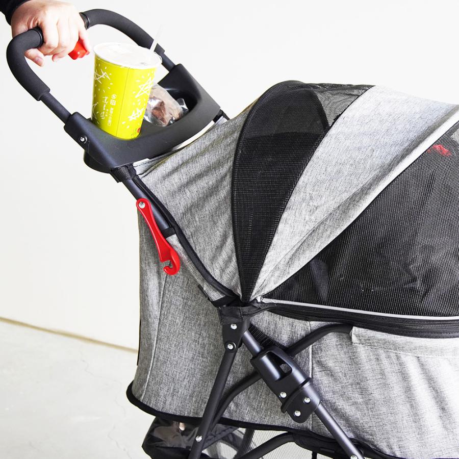 Petique ペティーク グラシア ペットストローラー ペットカート ペットキャリー ペットバギー 犬 猫 小動物 3輪 折りたたみ 介護 旅行 散歩 おでかけ Glacier |  | 06