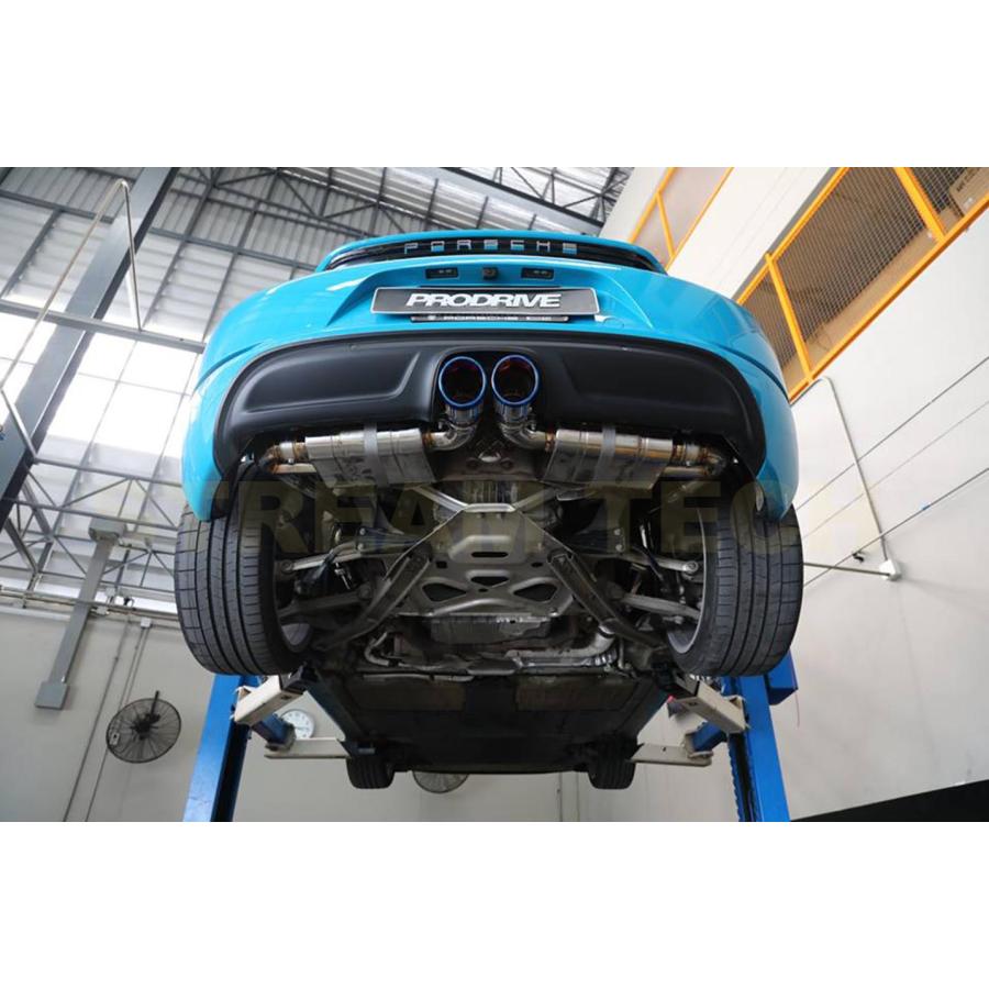 iPE イノテック PORSCHE 718 ボクスター ケイマン用 可変バルブ マフラー ステンレス製 テールエンド ポルシェ 982 Boxster Cayman S GTS |  | 04