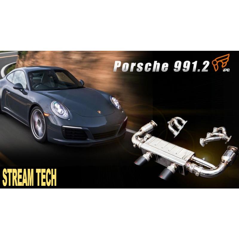 iPE イノテック PORSCHE 991 カレラ 後期用 可変バルブ マフラー フルシステム ステンレス製 テールエンド ポルシェ 911 991.2 Carrera S 4 4S GTS | 