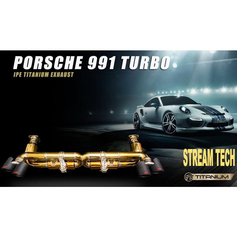 iPE イノテック PORSCHE 991 ターボ ターボ S用 可変バルブ マフラー フルシステム チタン製 テールエンド ポルシェ 911 991.1 991.2 Turbo Turbo S | 