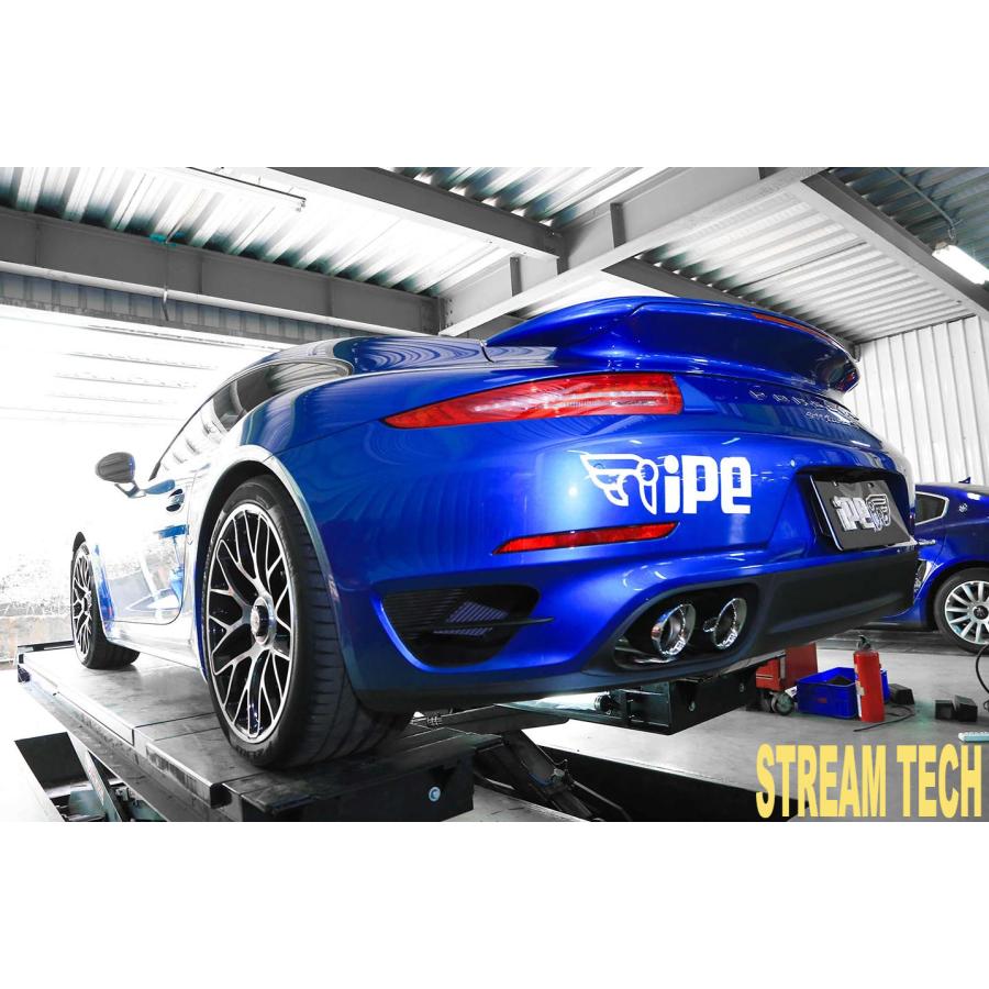 iPE イノテック PORSCHE 991 ターボ ターボ S用 可変バルブ マフラー フルシステム チタン製 テールエンド ポルシェ 911 991.1 991.2 Turbo Turbo S |  | 02