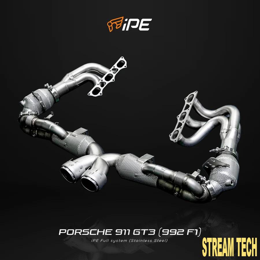 iPE イノテック PORSCHE 992 GT3用 可変バルブ マフラー F1バージョン フルシステム ステンレス製 キャタライザー テールエンド ポルシェ 911 GT3 RS ツーリング |  | 02
