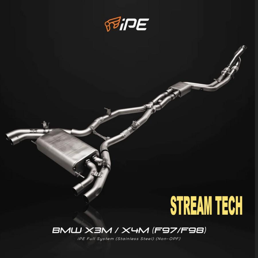 iPE イノテック BMW F97 X3M F98 X4M 3.0T 前期用 可変バルブ マフラー ステンレス製 フロントパイプ センターパイプ テールエンド | 