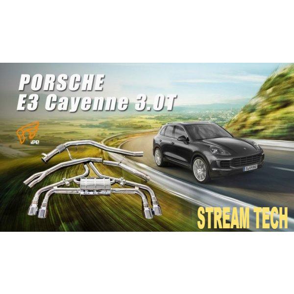 iPE イノテック PORSCHE E3 カイエン 3.0T用 可変バルブ マフラー フルシステム ステンレス製 キャタライザー テールエンド ポルシェ Cayenne SUV クーペ | 