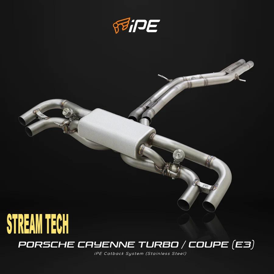 iPE イノテック PORSCHE E3 カイエン ターボ 4.0T用 可変バルブ マフラー フルシステム ステンレス製 キャタライザー テールエンド ポルシェ Cayenne Turbo S |  | 01