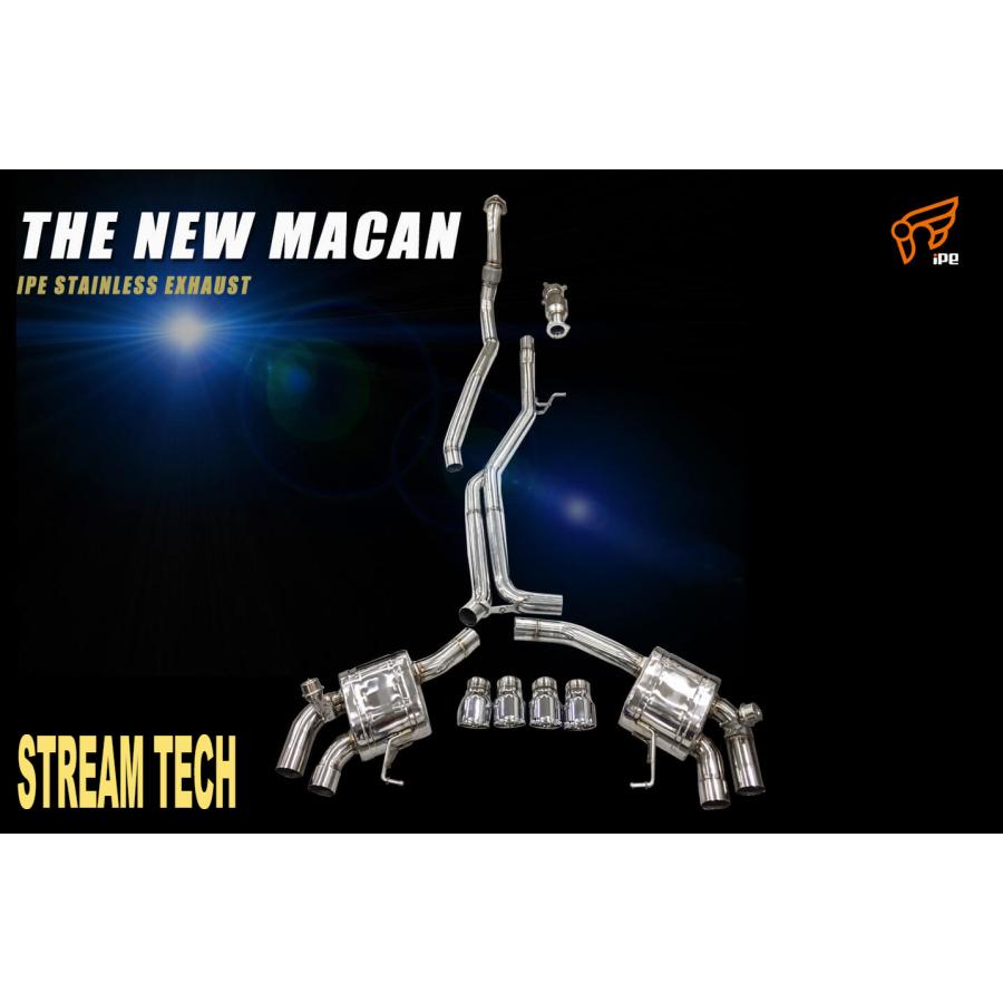 iPE イノテック PORSCHE 95B.2 マカン 2.0T用 可変バルブ マフラー フルシステム ステンレス製 キャタライザー テールエンド ポルシェ Porsche Macan 95B |  | 02