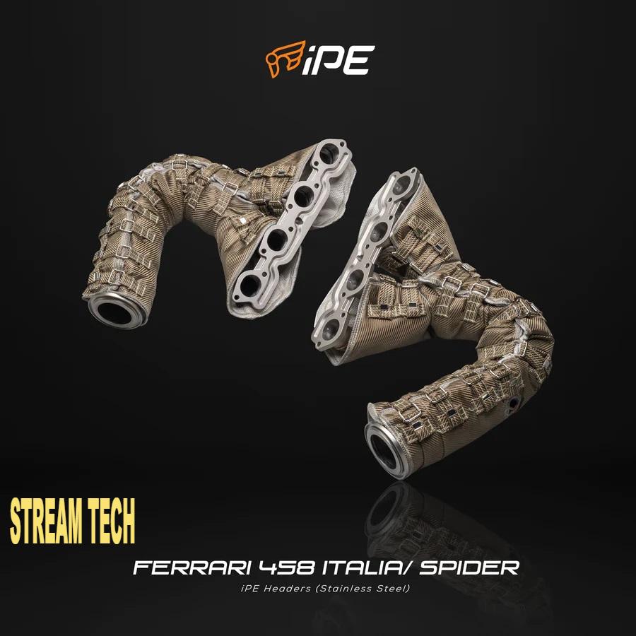 iPE イノテック Ferrari 458 イタリア スパイダー スペチアーレ用 エキマニ ステンレス製 フェラーリ Italia Spider Speciale アペルタ | 