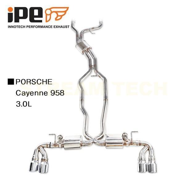 iPE イノテック PORSCHE 958 カイエン 3.0L用 可変バルブ マフラー ステンレス製 フルシステム テールエンド ポルシェ 958.1 958.2 V6 Cayenne S Hybrid |  | 03