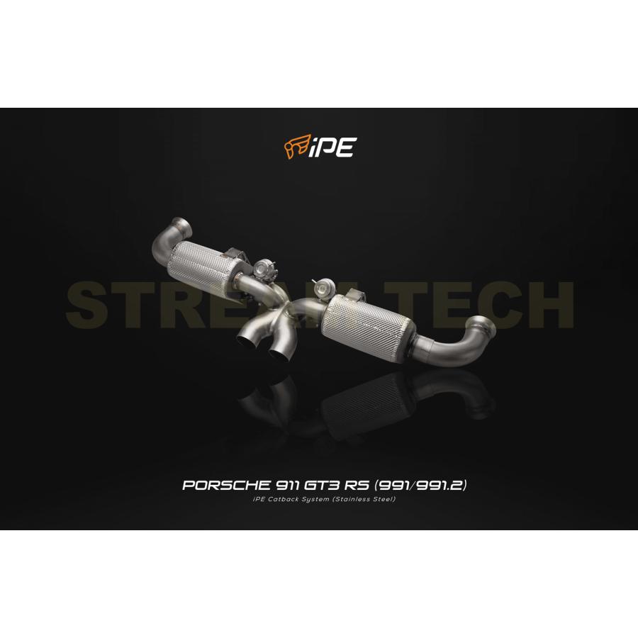 iPE イノテック PORSCHE 991 GT3 RS用 可変バルブ マフラー フルシステム ステンレス製 テールエンド ポルシェ 911 991.1 991.2 |  | 09