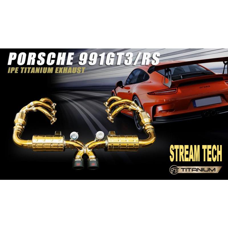 iPE イノテック PORSCHE 991 GT3 RS用 可変バルブ マフラー フルシステム チタン製 テールエンド ポルシェ 911 991.1 991.2 | 