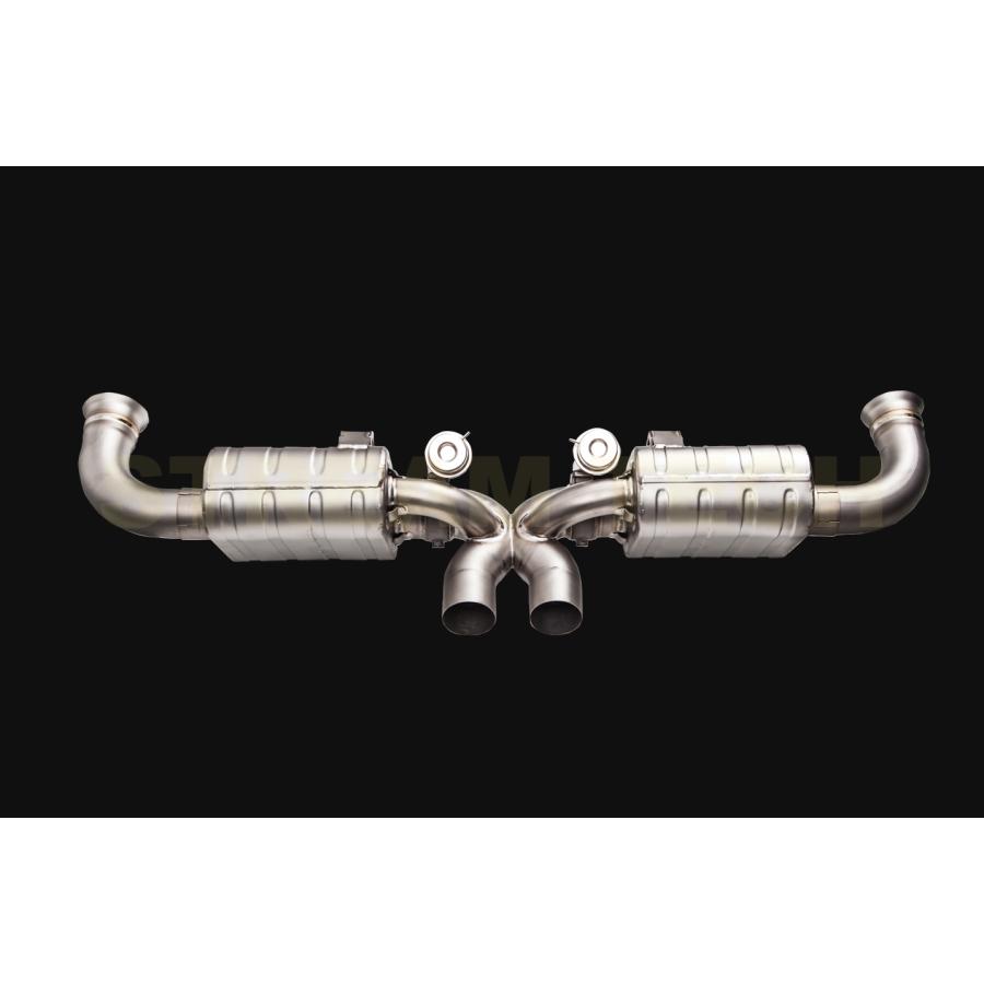 iPE イノテック PORSCHE 991 GT3 RS用 可変バルブ マフラー フルシステム チタン製 テールエンド ポルシェ 911 991.1 991.2 |  | 09