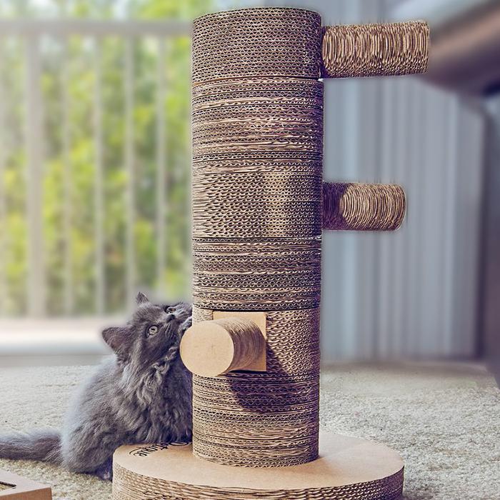 Petique ペティーク カンフーポー キャット スクラッチポスト 爪とぎ 猫 ダンボール 爪とぎ タワー 爪みがき ストレス解消 ねこ ネコ 米ブランド |  | 05