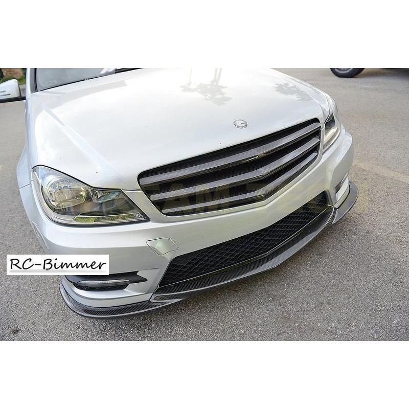 ベンツ Cクラス W204 フロントリップスポイラー カーボン調 バンパーエアロ ベンツ Cクラス W204 フロントリップスポイラー カーボン調