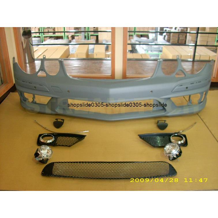 BENZ メルセデス ベンツ W211 Eクラス用 E63 AMGタイプ フロントバンパー バンパー フロントエアロ PPウレタン製 セダン ワゴン 人気商品 |  | 01