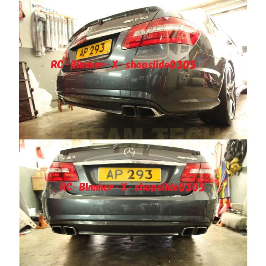 BENZ メルセデス ベンツ W212 E63 AMG 前期用 カーボン リアディフューザーパネル 左右4本出し リアアンダースポイラー リアリップ 綾織カーボン Eクラス 人気 | 