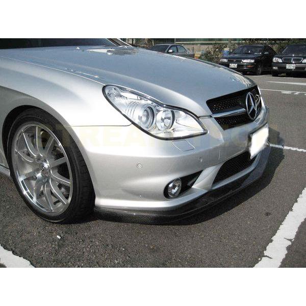 BENZ メルセデス ベンツ W219 CLS AMG用 CAタイプ カーボン フロントスポイラー リップスポイラー フロントリップ バンパーリップ 綾織 C219 CLS55 CLS63 | 