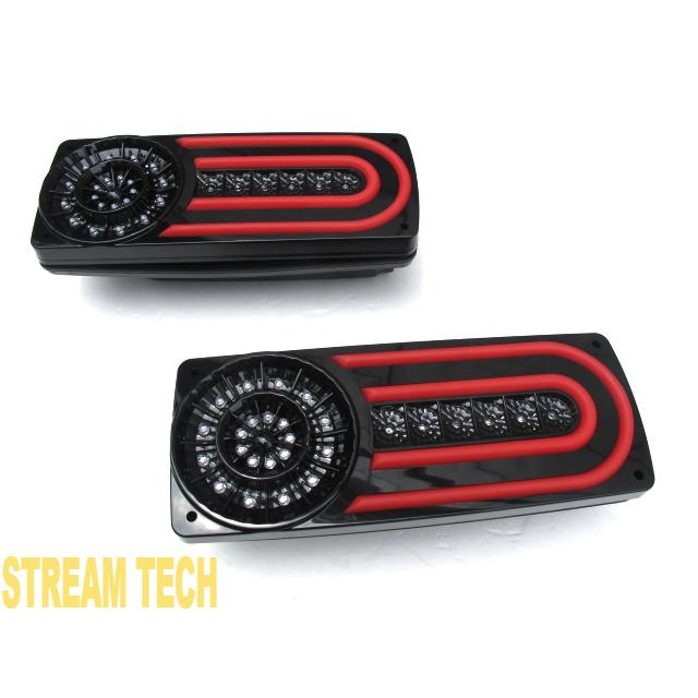 BENZ メルセデス ベンツ W463 Gクラス ゲレンデ用 07〜後期仕様 LED テールランプ スモークレンズ テールライト ランプ キャンセラー付き タイプ2 人気商品 |  | 01