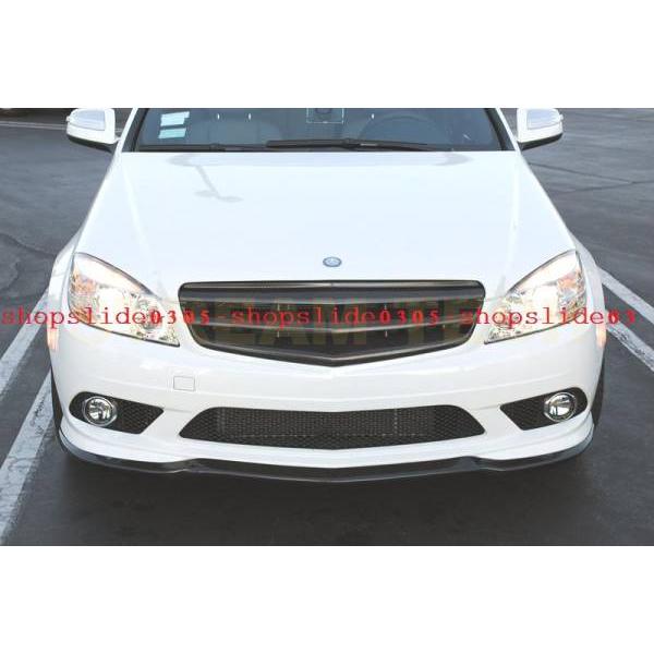 BENZ メルセデス ベンツ W204 Cクラス SPKG車両 前期用 カーボン フロントスポイラー フロントリップ リップスポイラー バンパーリップ アンダーリップ 艶消し | 