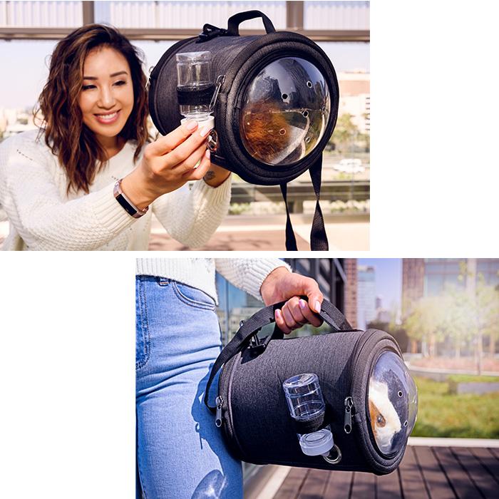 Petique ペティーク カプセル ペットキャリー うさぎ チンチラ ハリネズミ 小動物 ショルダーバッグ キャリーバッグ お出かけ 散歩 2WAY 米ブランド capsule |  | 06