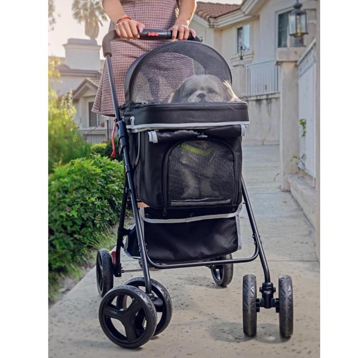 Pet and Pets スイフト ペットカート ペットキャリー ドッグカート 4輪 折りたたみ 小型犬 中型犬 小動物 多頭飼い 散歩 旅行 お出かけ いぬ 米ブランド Swift |  | 02