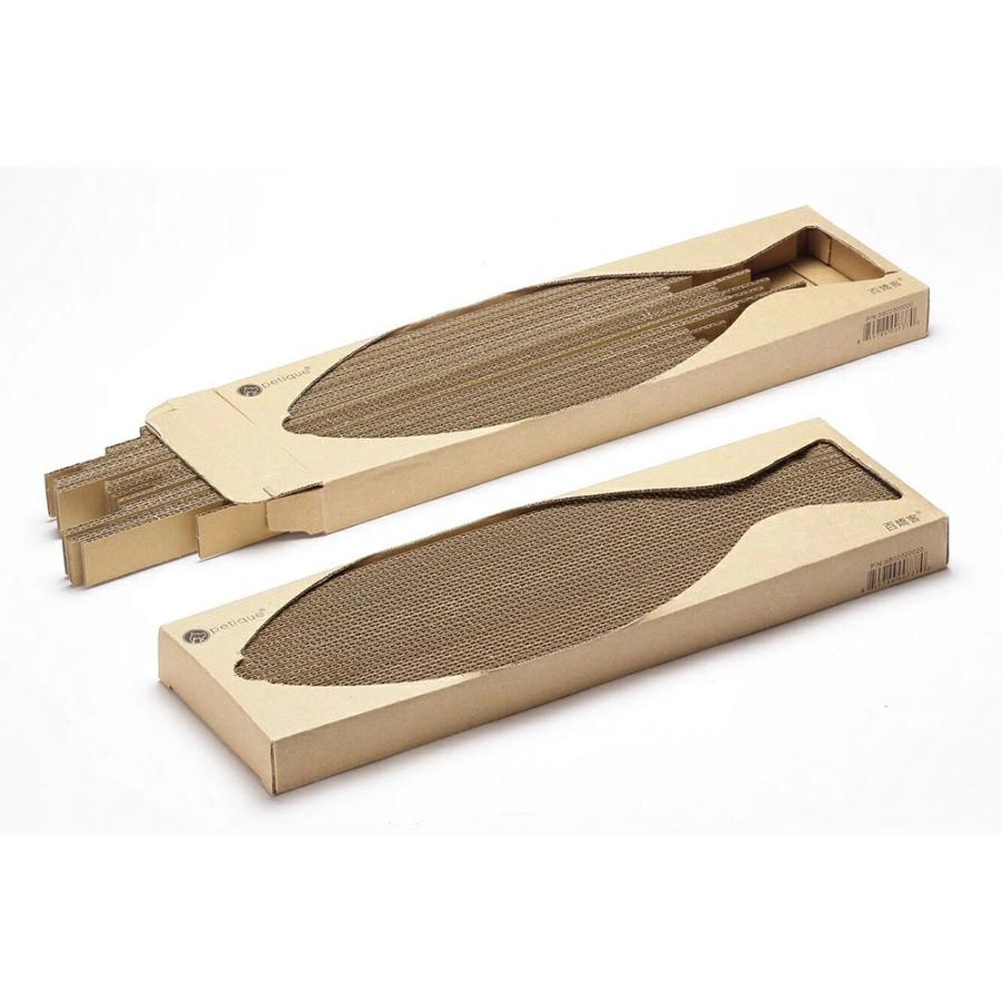 Petique ペティーク 魚型 爪とぎ 猫用 猫 ねこ ネコ ストレス解消 段ボール ダンボール ガリガリ 遊び おもちゃ キャット 米ブランド |  | 01