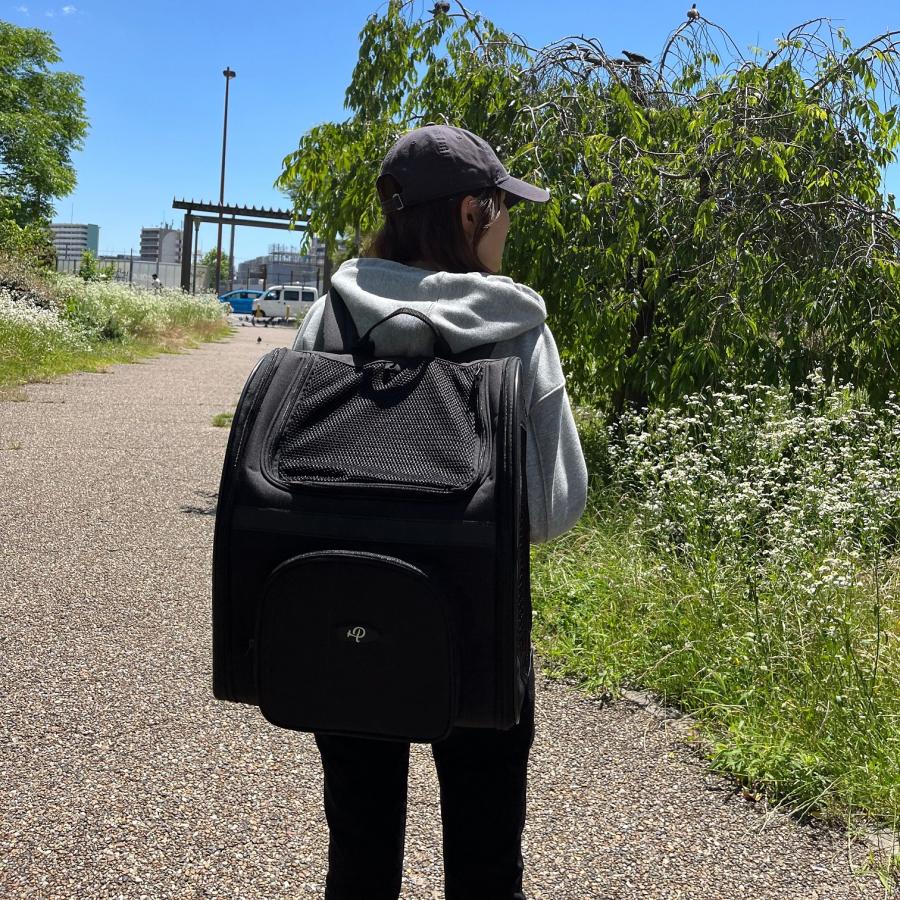 Petique ペティーク バックパッカー ブラックシャドー ペットキャリー
