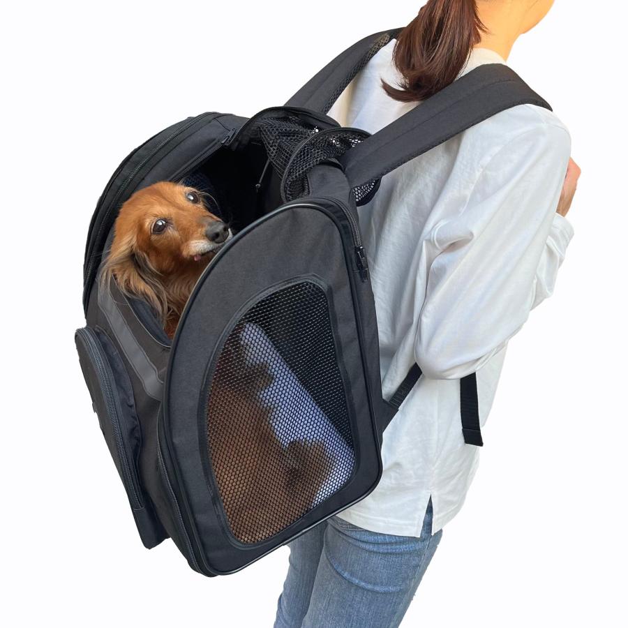 Petique ペティーク バックパッカー ブラックシャドー ペットキャリー