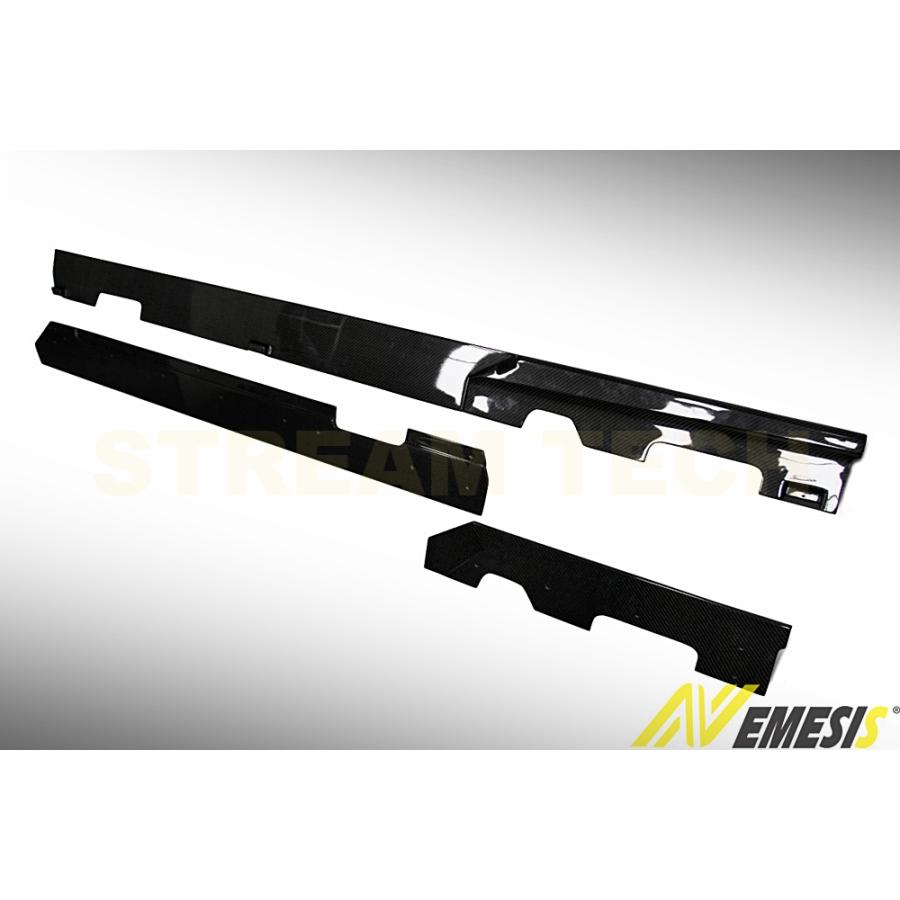 BENZ メルセデス ベンツ W212 E63 AMG用 カーボン サイドスカート サイドスポイラー サイドステップ サイドアンダーパネル アンダースカート 綾織 平織 Eクラス | 