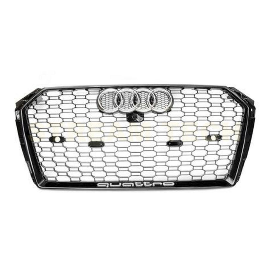 AUDI アウディ B9 8W A4 S4 前期用 RSタイプ ハニカムグリル 2種類有 センターグリル フロントグリル ラジエターグリル RSグリル クワトロ PTS有 カメラ有 人気 |  | 13