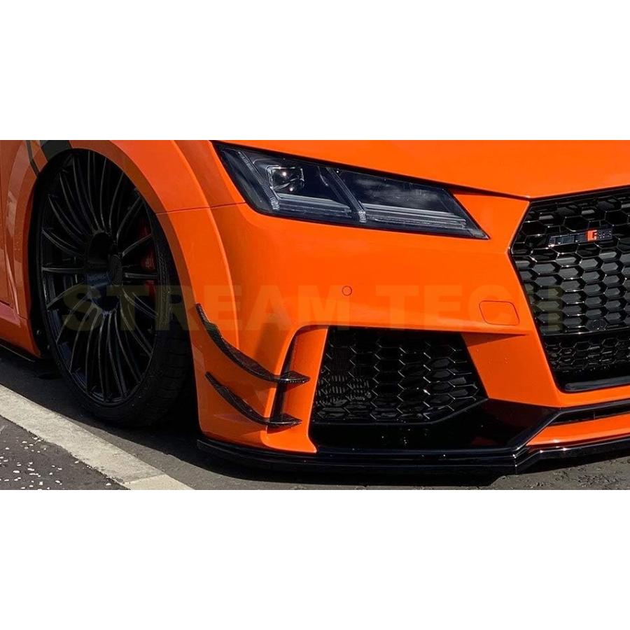 AUDI アウディ 8S TTRS用 DTMスタイル カーボン フロントカナード 4点