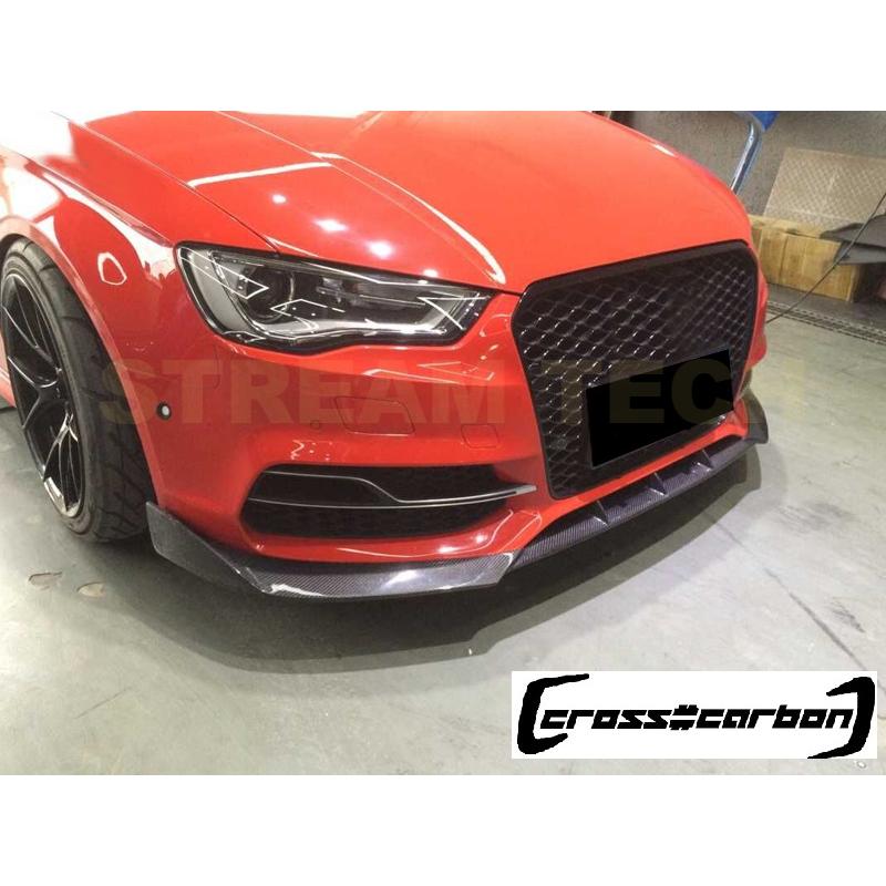 AUDI アウディ 8V A3 Sライン S3 セダン用 カーボン フロントスポイラー フロントリップ リップスポイラー アンダーリップ バンパーリップ 綾織 Audi Sline 人気の画像